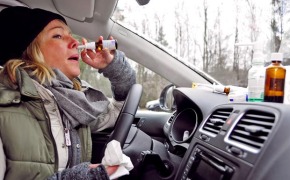 Kranke Autofahrer Kranke Autofahrer