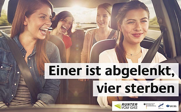 Verkehrssicherheitskampagne Runter vom Gas