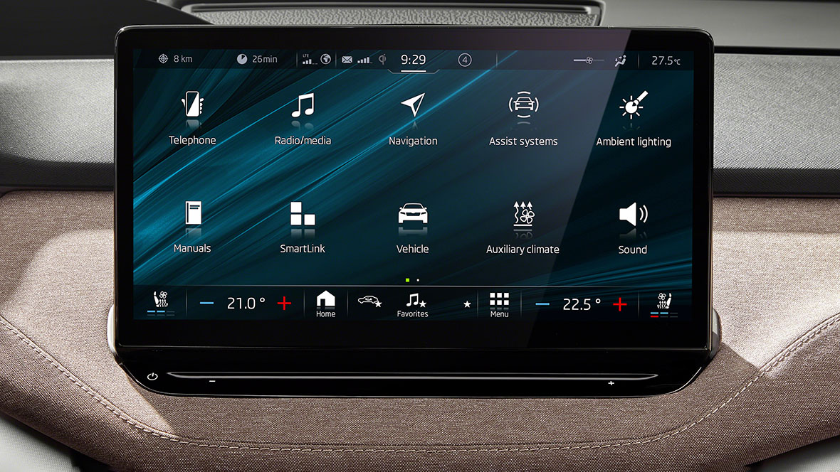 Infotainment Skoda Enyaq; Digitalradio; Radio; Interieur Infotainment Skoda Enyaq; Digitalradio; Radio; Interieur