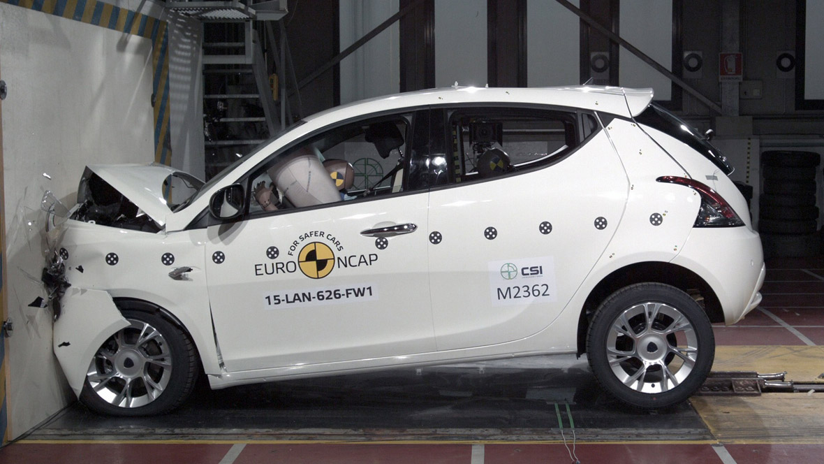Lancia Ypsilon im EuroNCAP-Crashtest Lancia Ypsilon im EuroNCAP-Crashtest