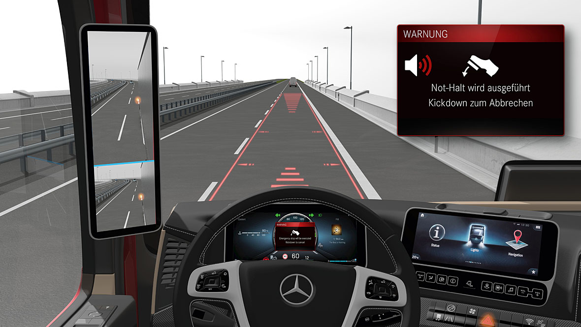 Mercedes Actros ADA Nothaltfunktion Mercedes Actros ADA Nothaltfunktion