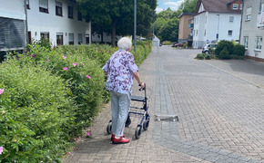 Seniorin Rollator Straßenverkehr Unfälle